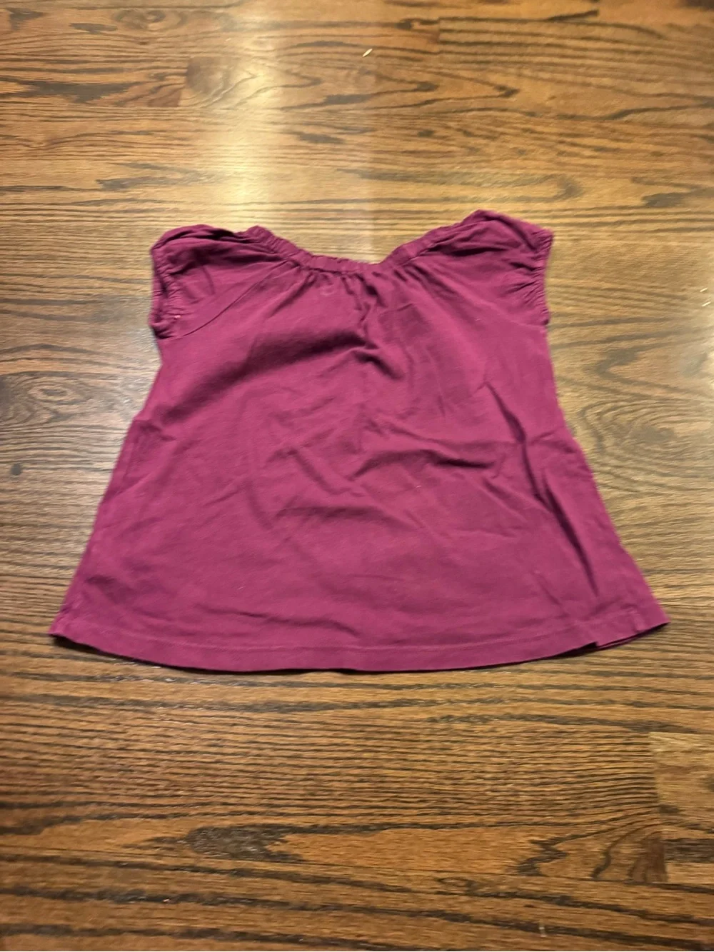 GAP Girls Short Sleeve Off-Shoulder Tee in Plum